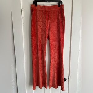 Aerie Groove On Velour High Wasted Flare Pant